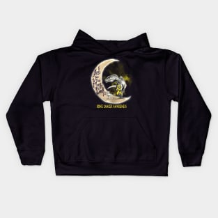 bone cancer dinosaur moon Kids Hoodie